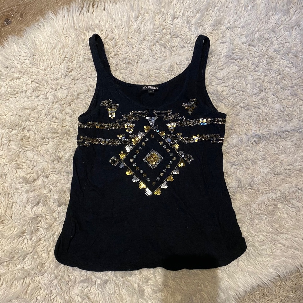 Express | Sequin Beaded Tank